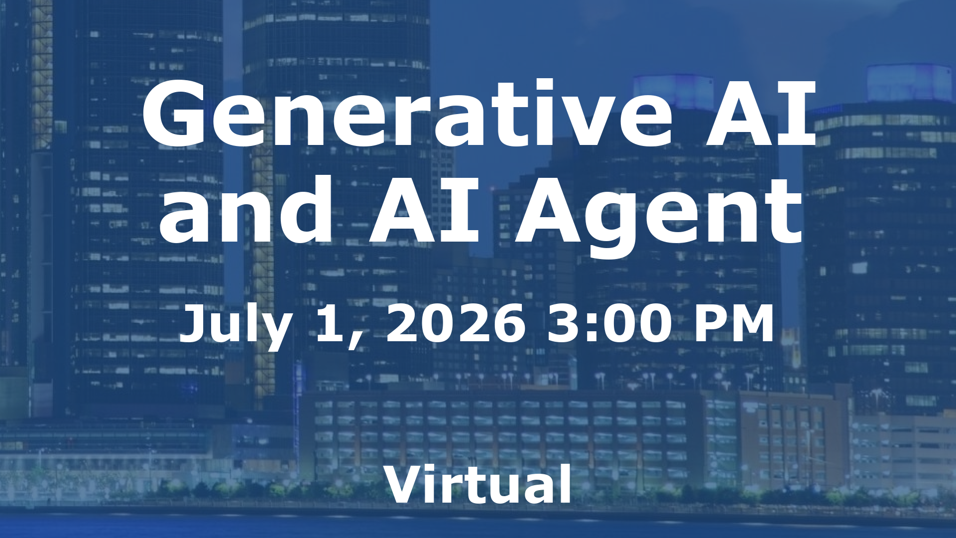 Generative AI and AI Agent event image